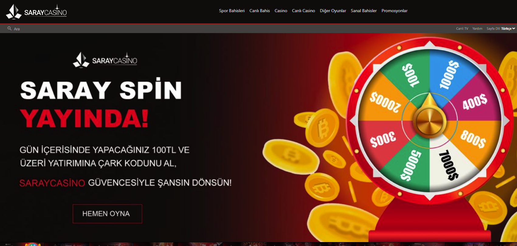 Saray Casino Giriş Sayfası