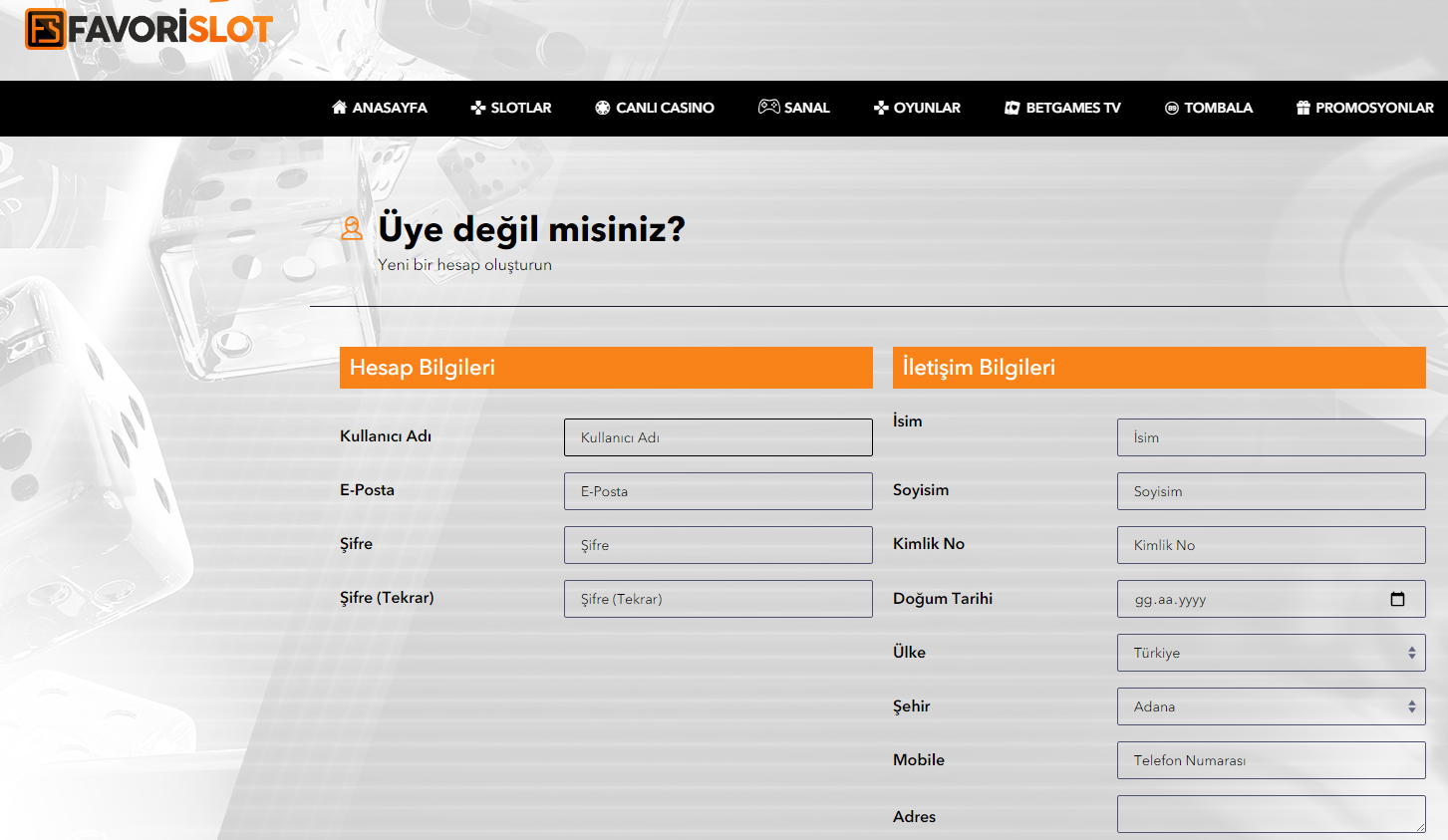 Favorislot Kayıp Sayfası